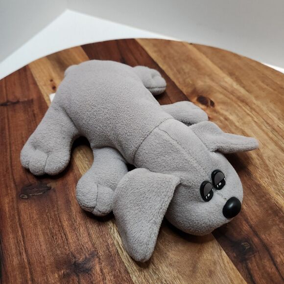 Vintage 1985 Tonka Pound Puppies – Grey Plush Dog, Made in Korea - Picture 4 of 14